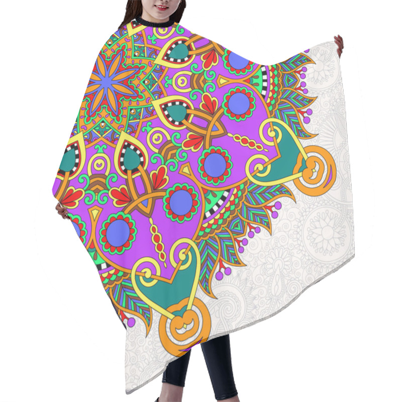 Personality  Round Pattern In Ukrainian Oriental Ethnic Style Hair Cutting Cape