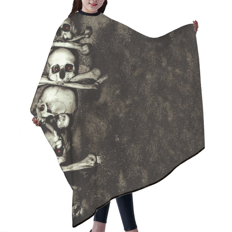 Personality  Human Skulls And Bones Hair Cutting Cape