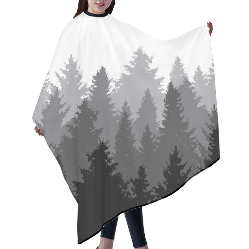 Personality  Fir Trees Seamless Pattern Hair Cutting Cape