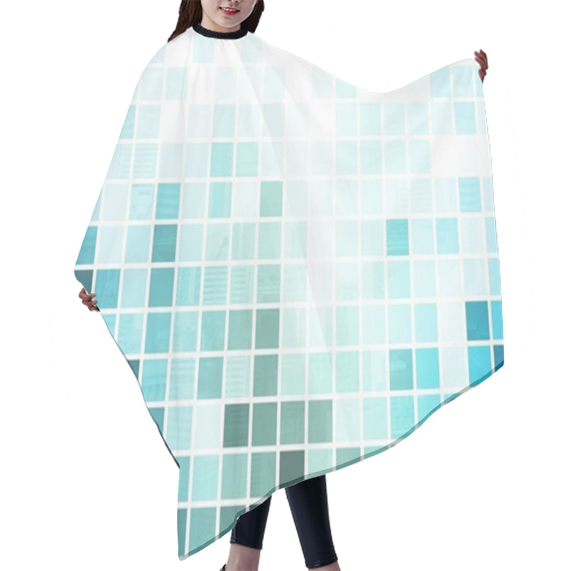 Personality  Blue Simplistic And Minimalist Abstract Block Background Hair Cutting Cape