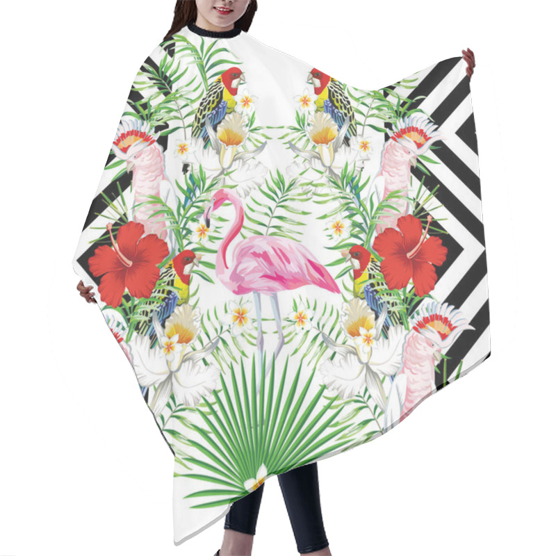 Personality  Mirror Bird Design Geometric Hair Cutting Cape