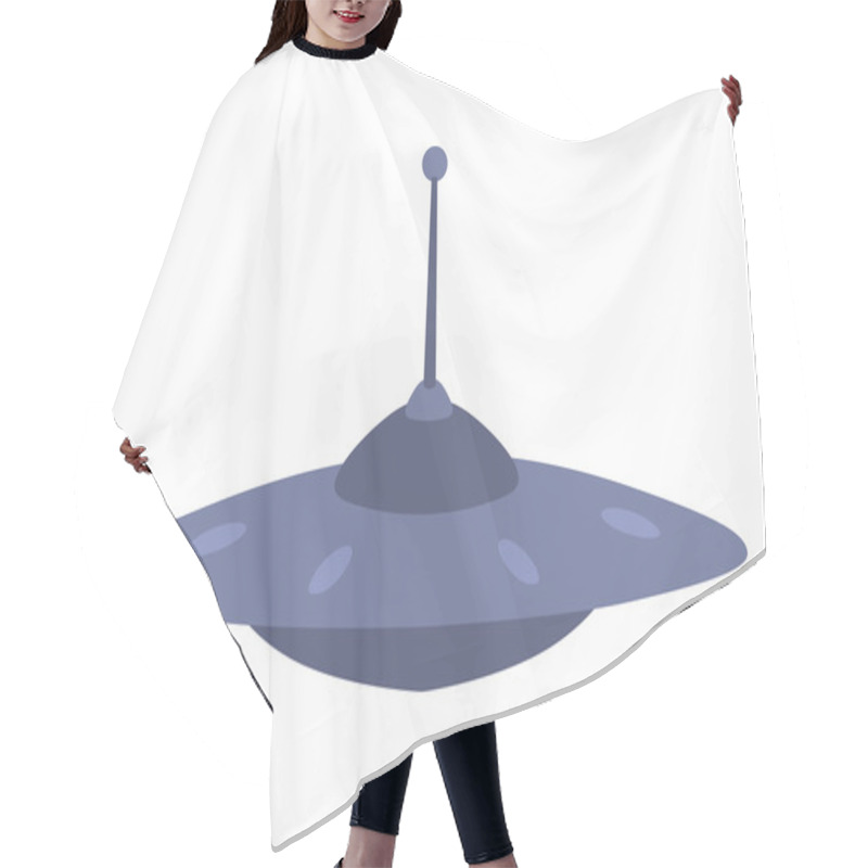 Personality  UFO Spaceship Vector Isolated Hair Cutting Cape