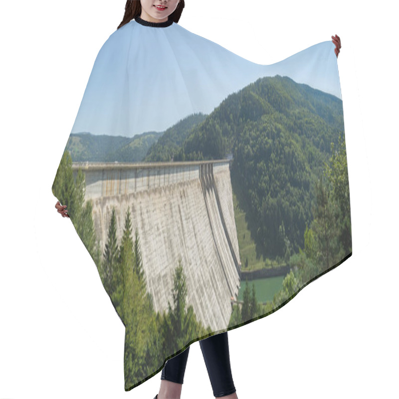 Personality  Panoramic View Of  Bicaz-Stejaru Hydroelectric Power Station In Romania Hair Cutting Cape