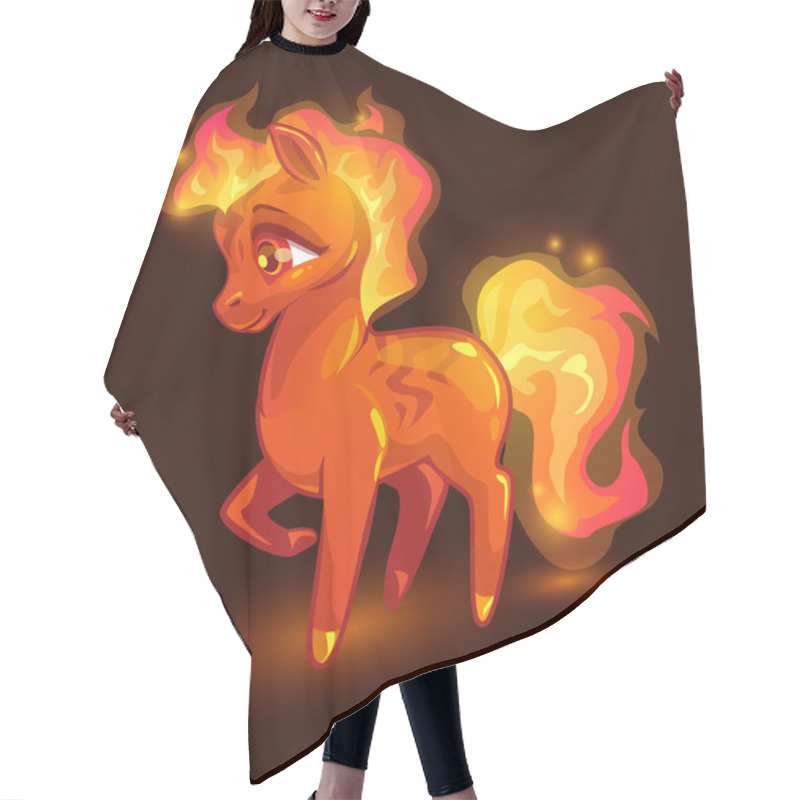 Personality  Cartoon Little Fire Horse Hair Cutting Cape