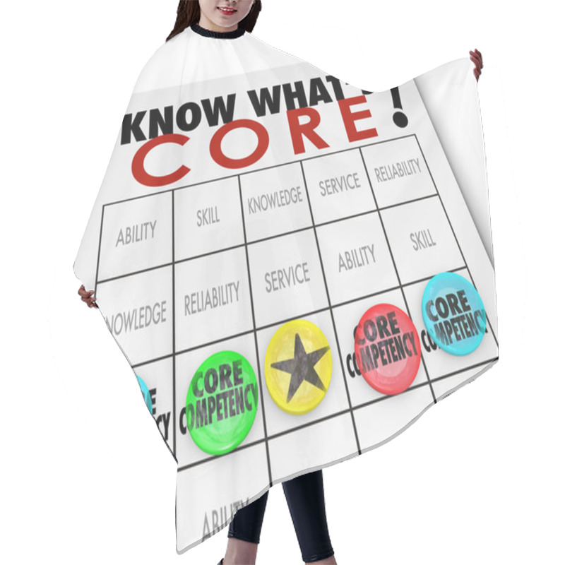 Personality  Core Competency Bingo Game Hair Cutting Cape