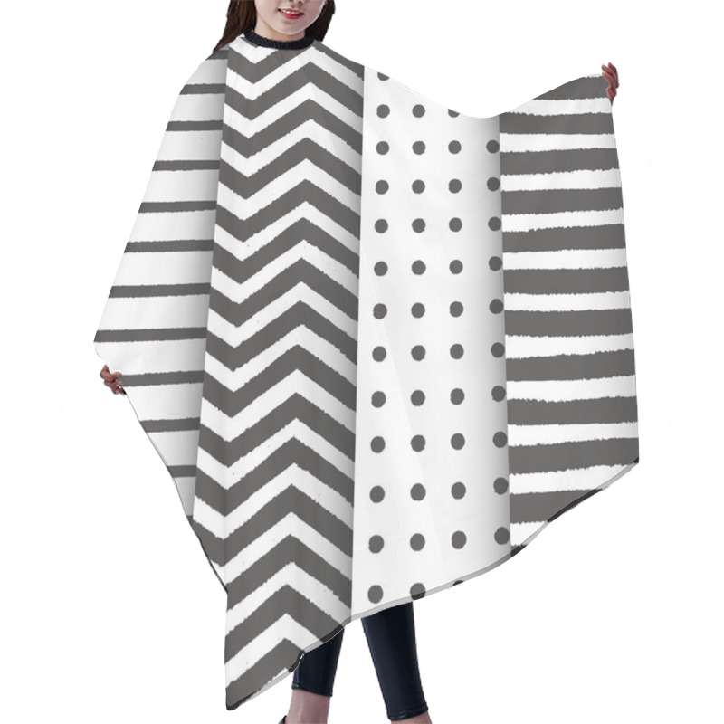 Personality  Painted Geometric Seamless Patterns Set Hair Cutting Cape