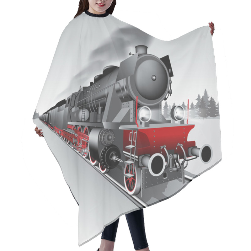 Personality  Steam Train Hair Cutting Cape