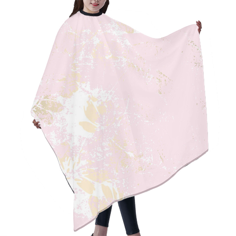 Personality  Trendy Floral Gold Foil Patina Blush Background Hair Cutting Cape