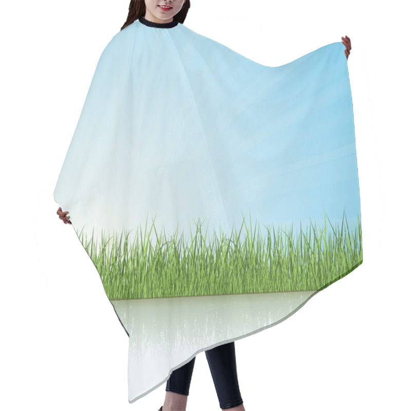 Personality  Green Grass Under The Sunlight. Nature Vector Collection. Hair Cutting Cape