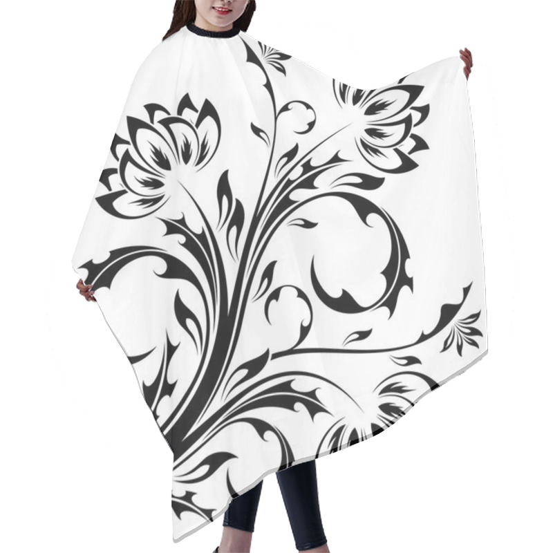 Personality  Flower Hair Cutting Cape