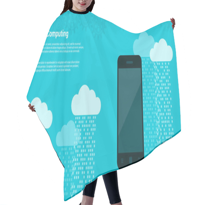 Personality  Cloud Computing Banner Hair Cutting Cape