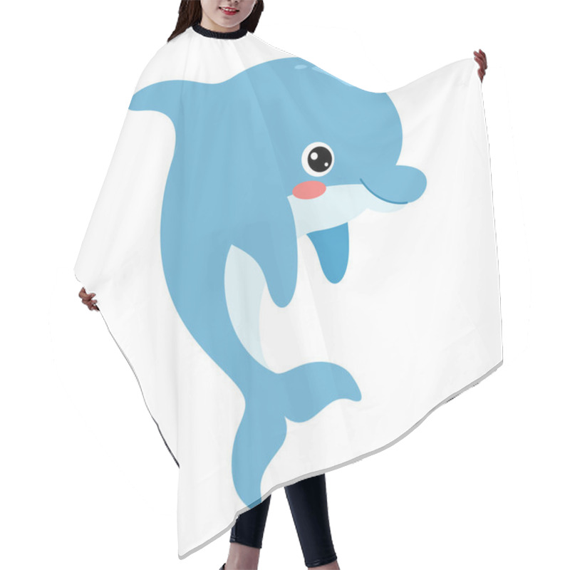 Personality  Cartoon Drawing Of A Dolphin Hair Cutting Cape