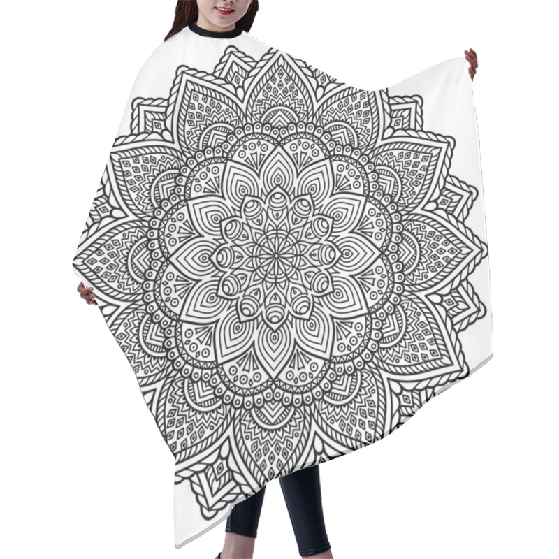 Personality  Beautiful  Card With Mandala Hair Cutting Cape