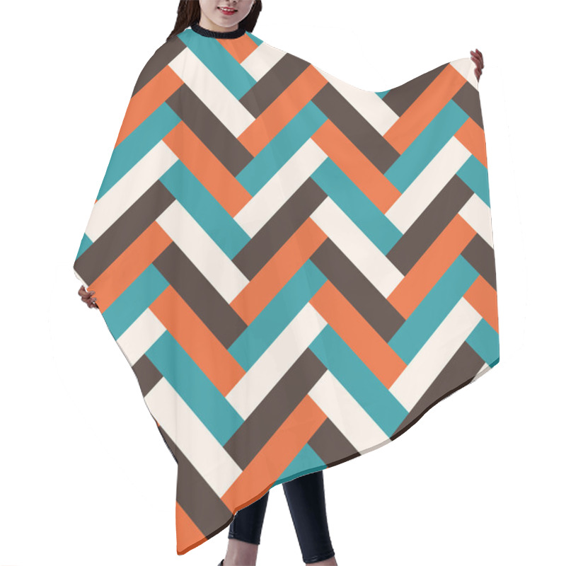 Personality  Abstract Tile Pattern Hair Cutting Cape