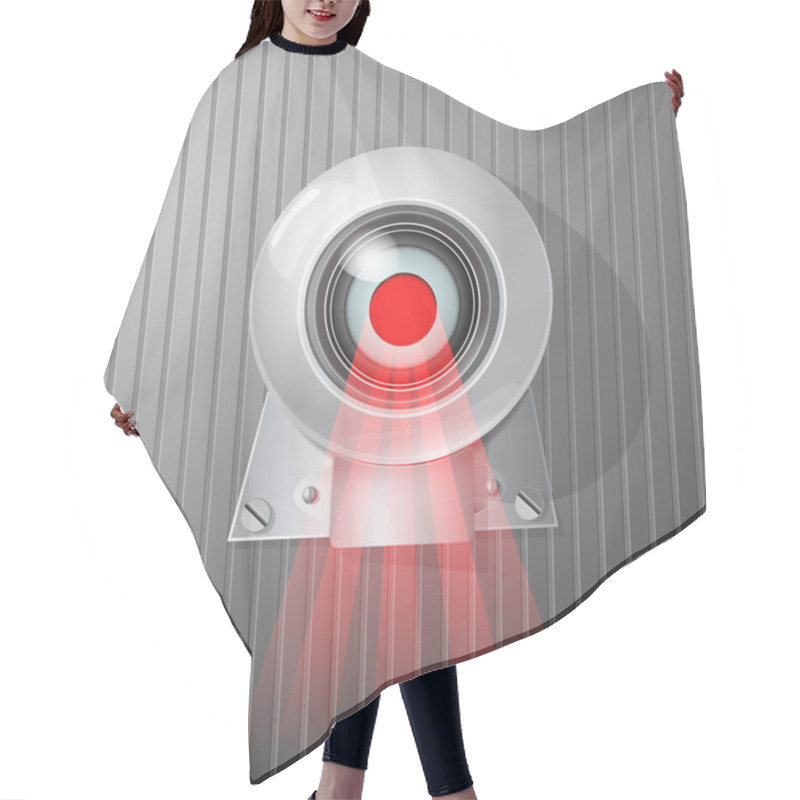 Personality  Surveillance Camera, Vector Illustration Hair Cutting Cape