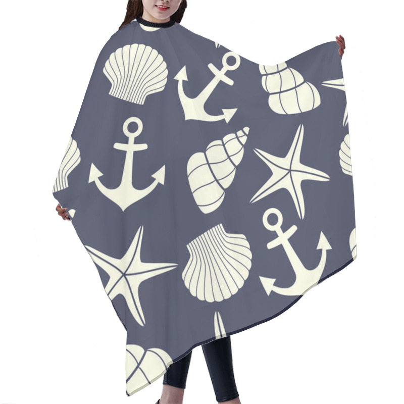 Personality  Nautical Theme Pattern Hair Cutting Cape