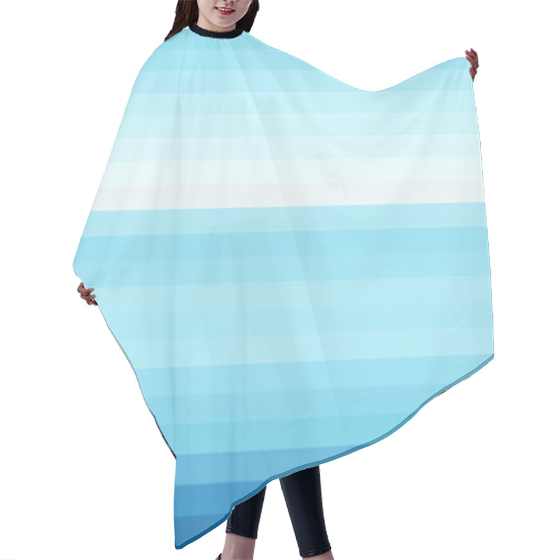 Personality  Blue And White Horizontal Striped Background Vector Hair Cutting Cape