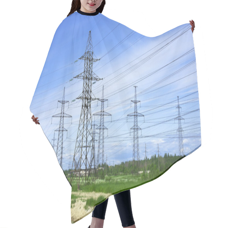 Personality  Power Lines Hair Cutting Cape