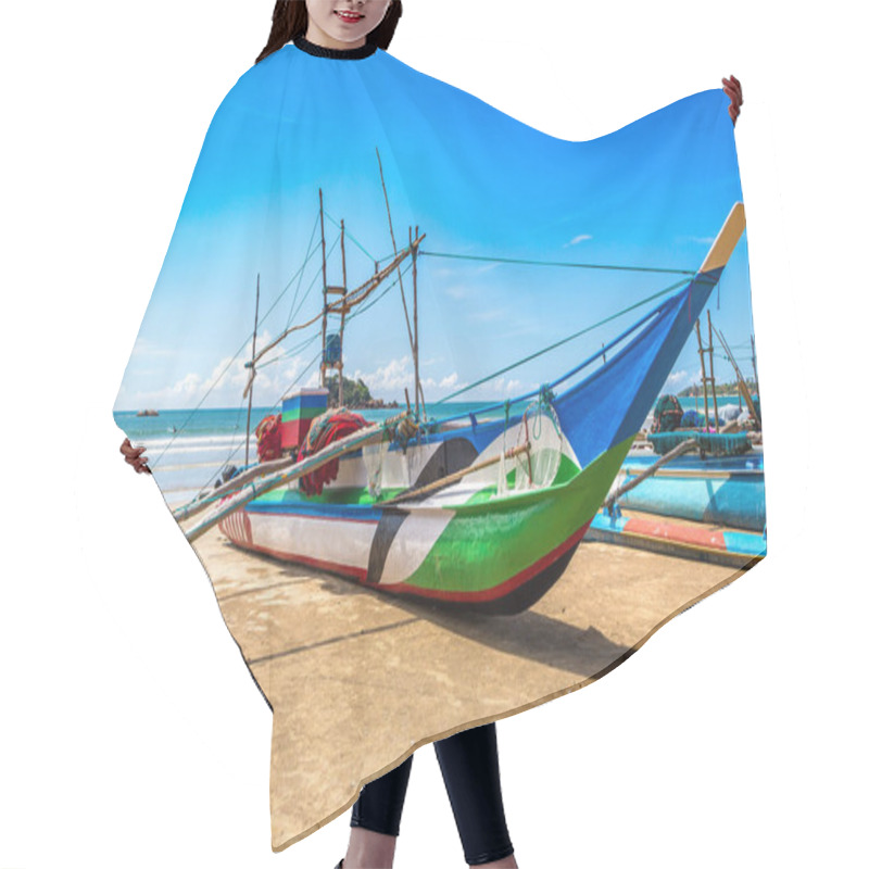 Personality  Fishing Boat  In Sri Lanka In A Summer Day Hair Cutting Cape