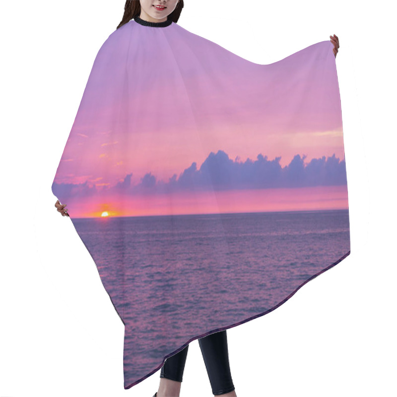 Personality  Beautiful Scene In Hawaiian Sunset Hair Cutting Cape