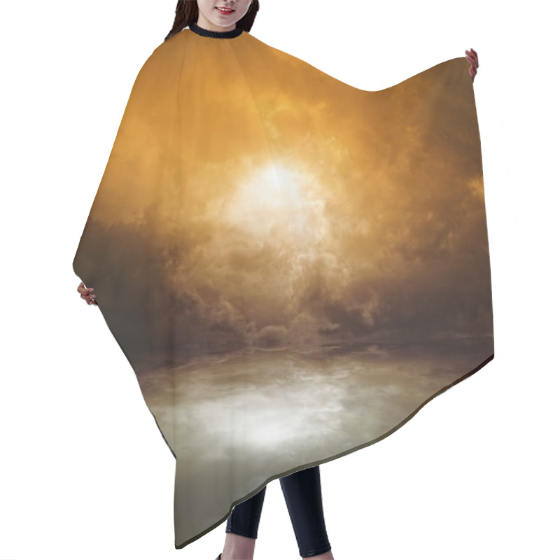 Personality  Sea Background Hair Cutting Cape