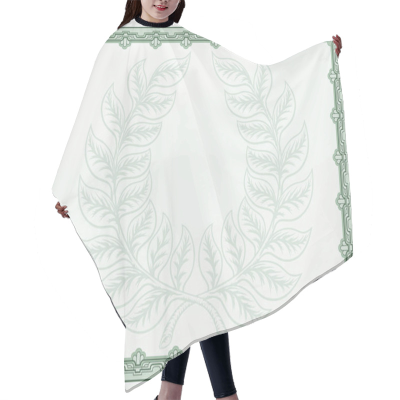 Personality  An Certificate Award Or Qualification Background Template With A Laurel Wreath Motif Hair Cutting Cape