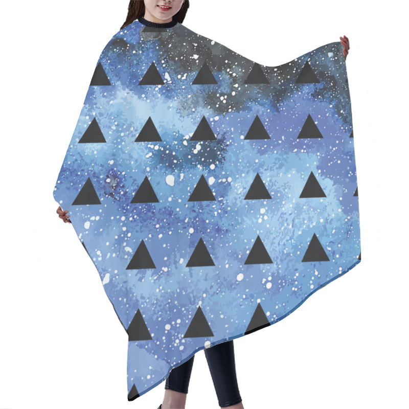 Personality  Galaxy Seamless Pattern. Hair Cutting Cape