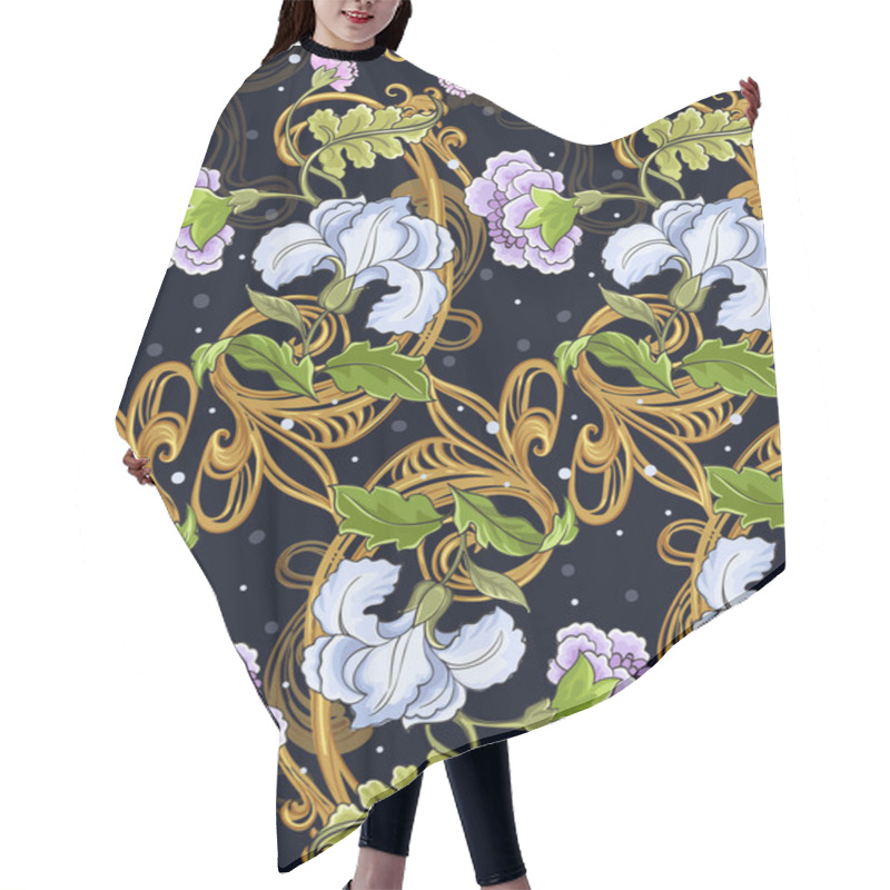 Personality  Floral Ornament With Baroque Pattern. Hair Cutting Cape