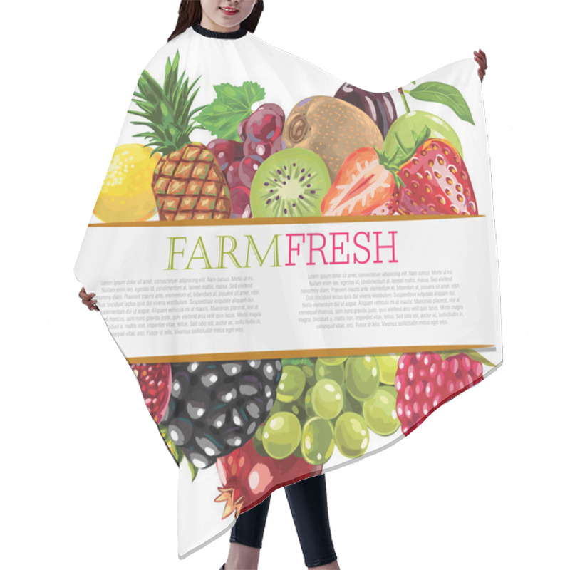 Personality  Assorted Sketchy Fruits Hair Cutting Cape