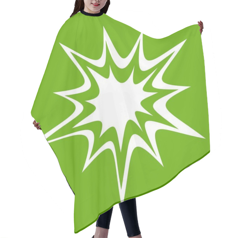 Personality  Heavy Explosion Icon Green Hair Cutting Cape