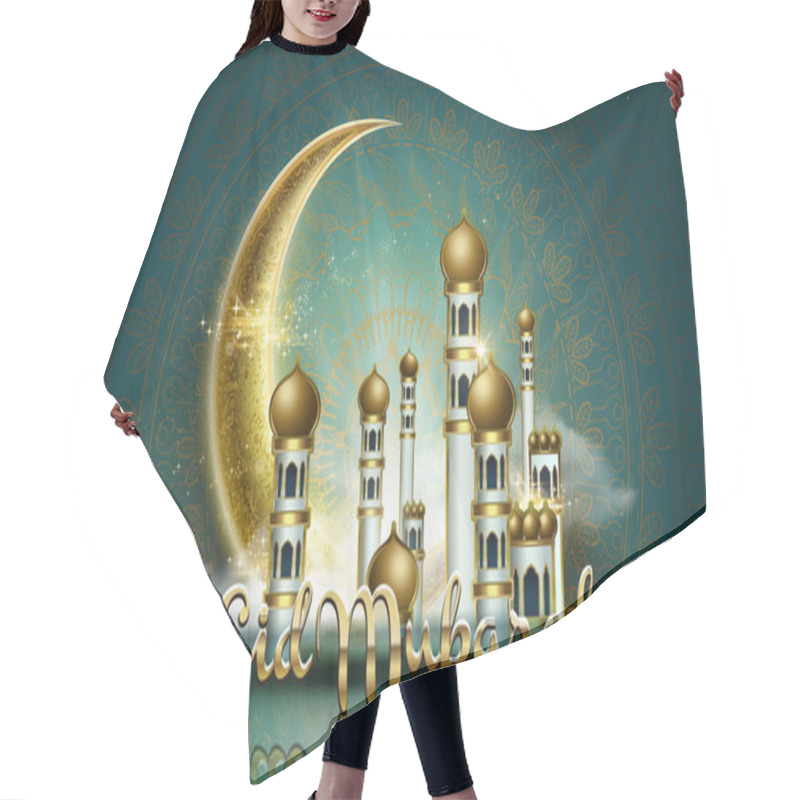 Personality  Eid Mubarak Illustration  Hair Cutting Cape