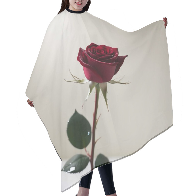 Personality  Bouquet Of Red Roses With A Ribbon Tied On Black Background Relationship AI Image Generator Hair Cutting Cape