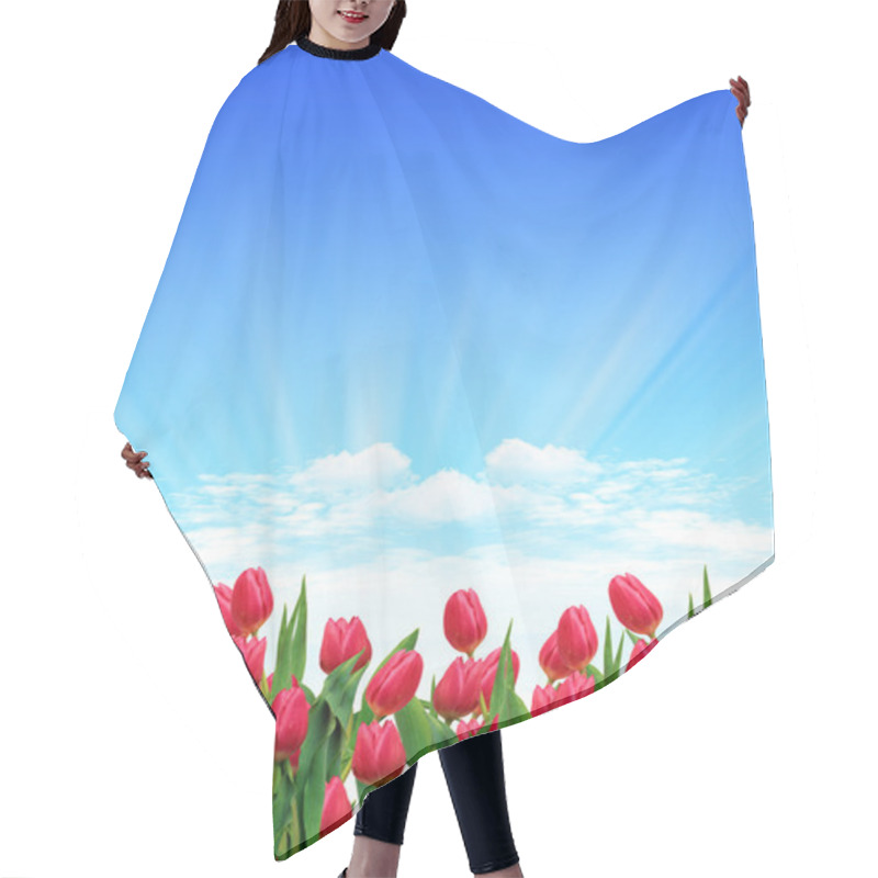 Personality  Tulip Garden Hair Cutting Cape