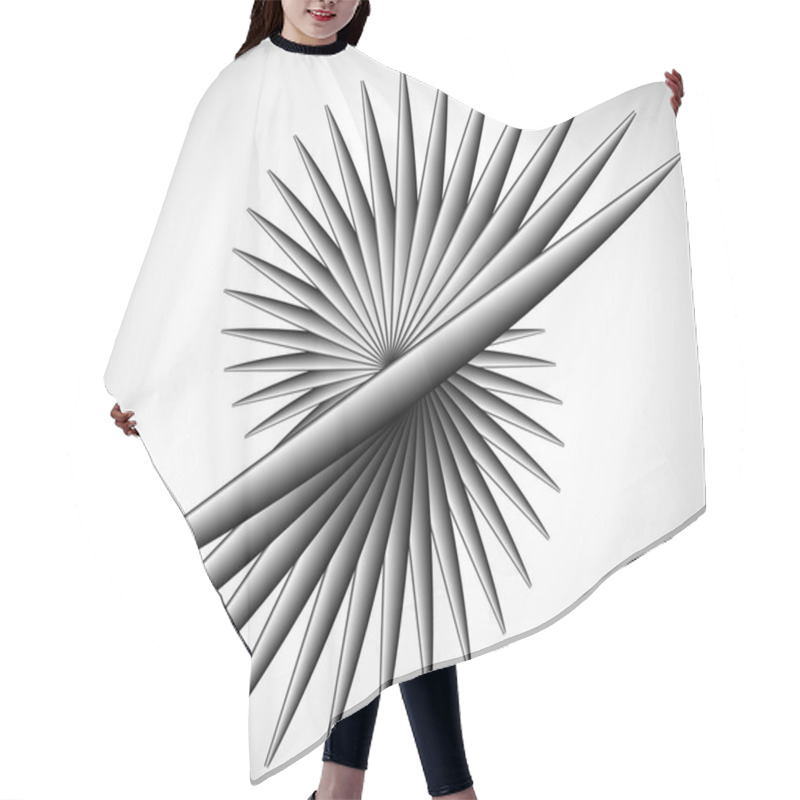 Personality  Spiky Abstract Element. Hair Cutting Cape