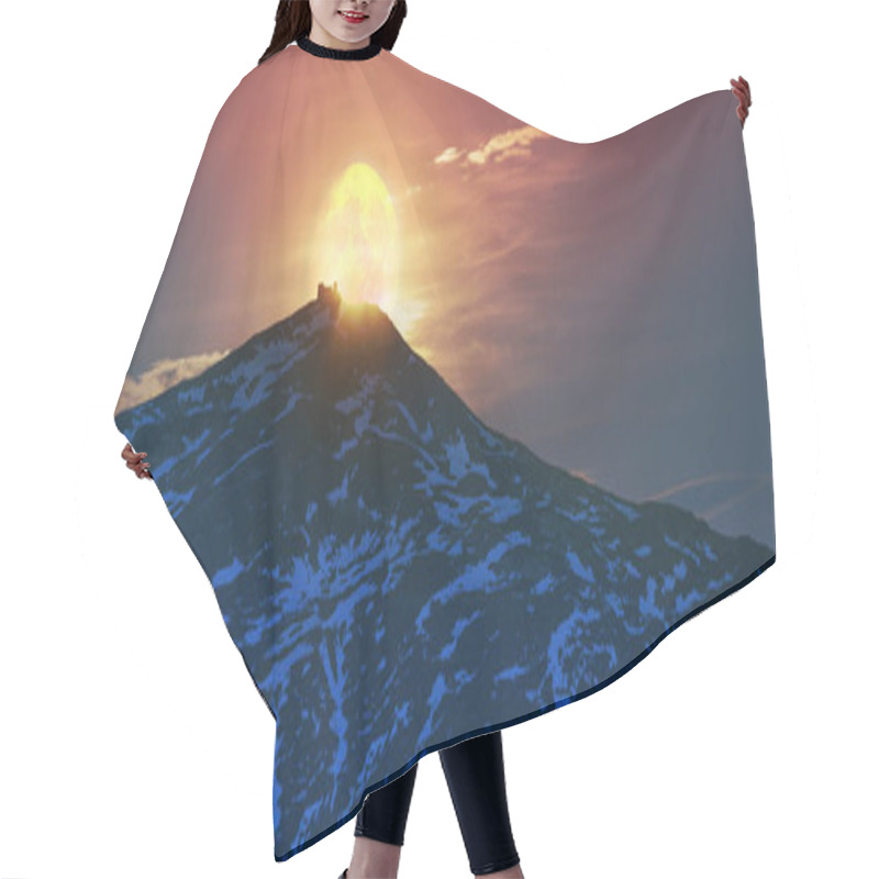 Personality  Sunrise Over Black Mountain Hair Cutting Cape