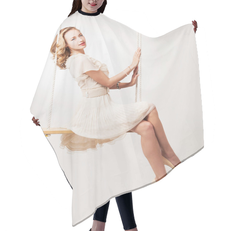 Personality  Woman On A Swing Hair Cutting Cape