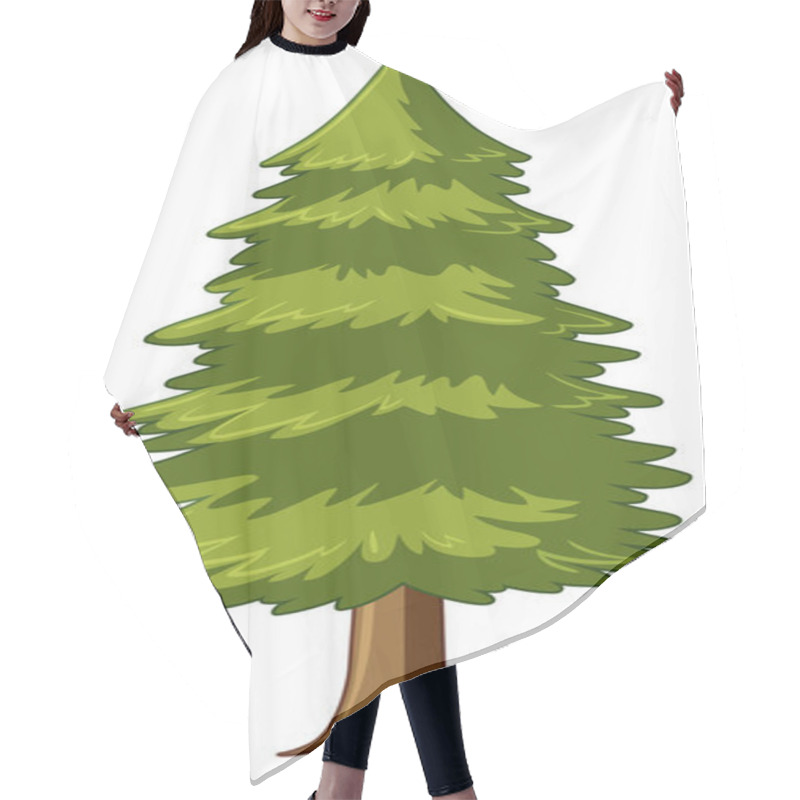 Personality  Pine Tree On White Background Hair Cutting Cape