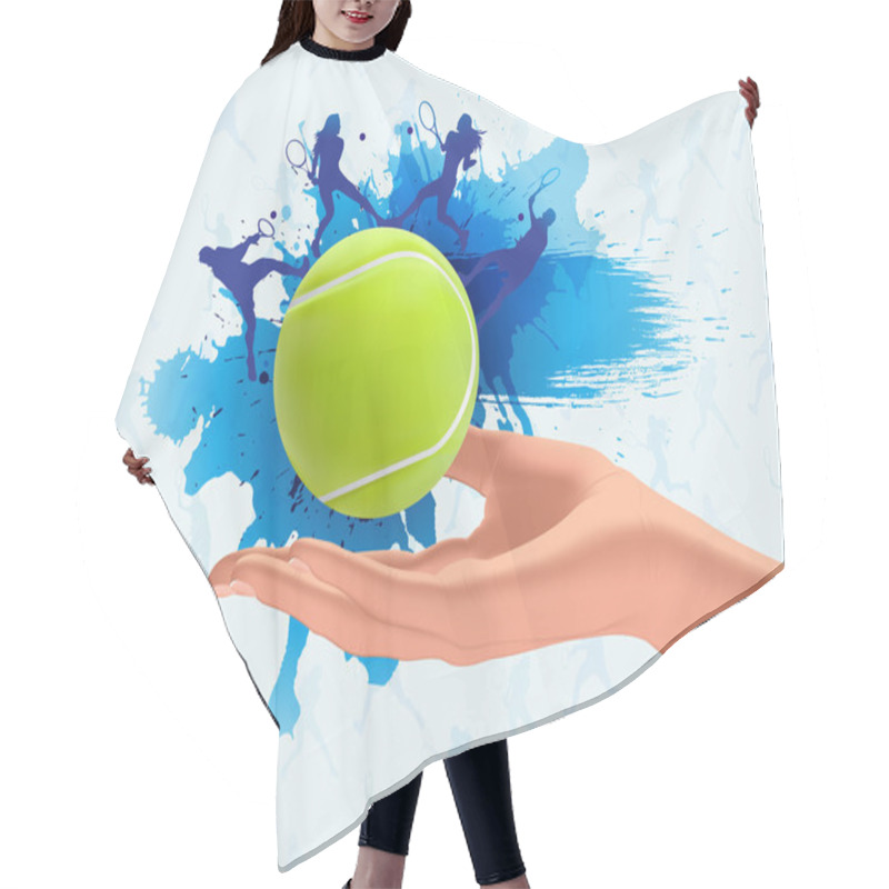 Personality  Tennis Background Hair Cutting Cape