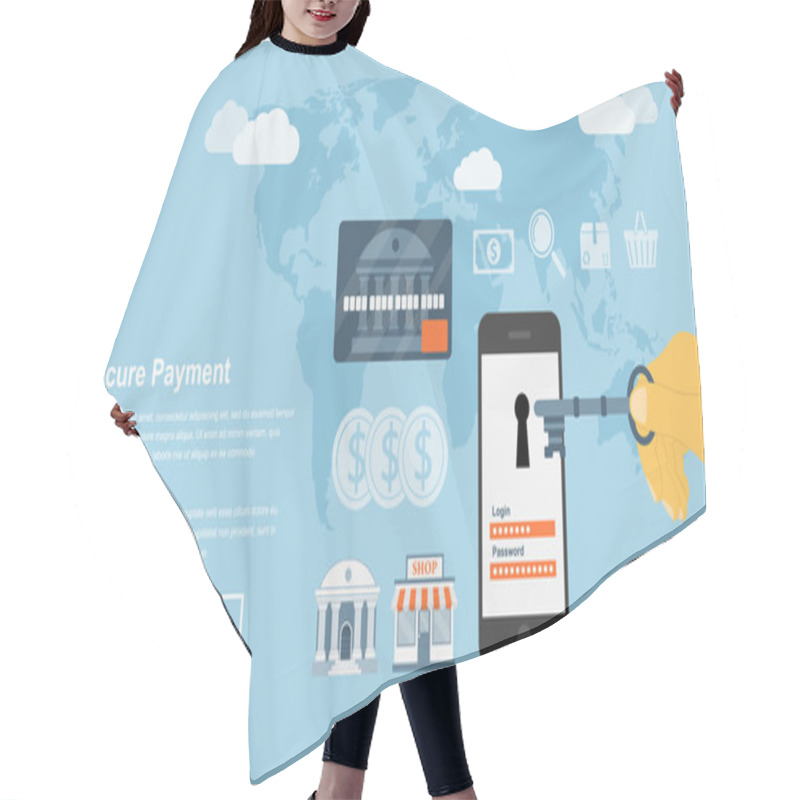 Personality  Secure Payment Hair Cutting Cape