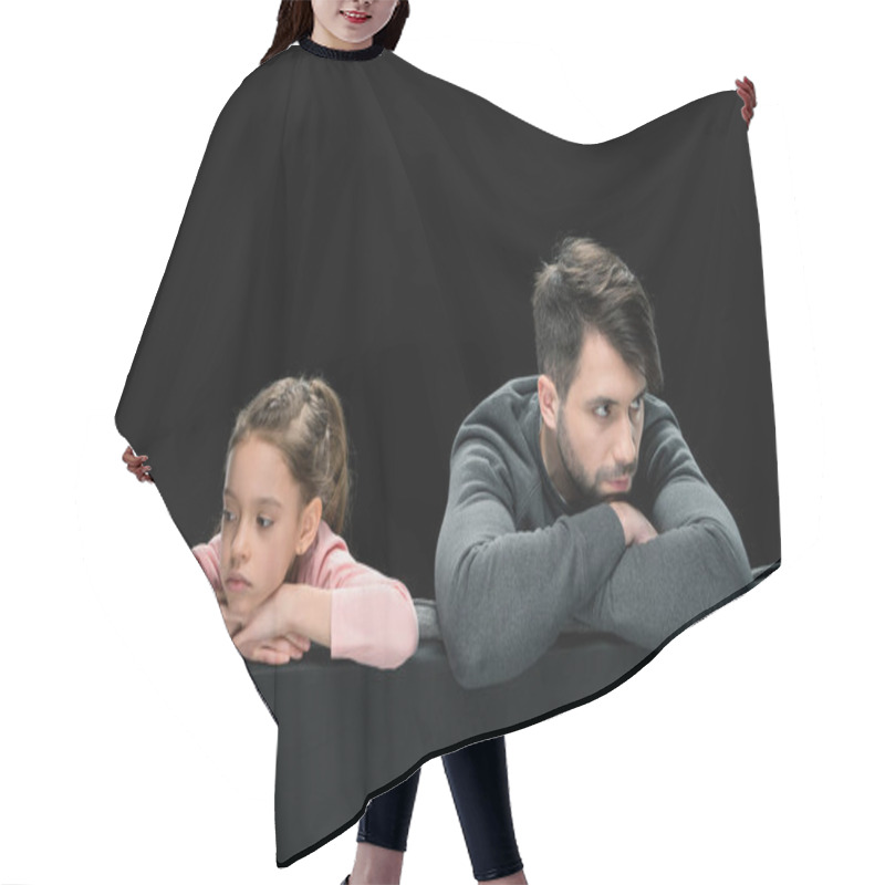 Personality  Father And Daughter Quarreling Hair Cutting Cape