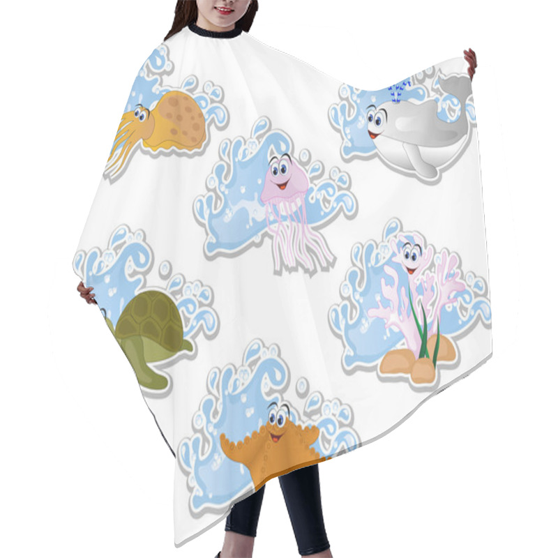 Personality  Sea Animals Hair Cutting Cape