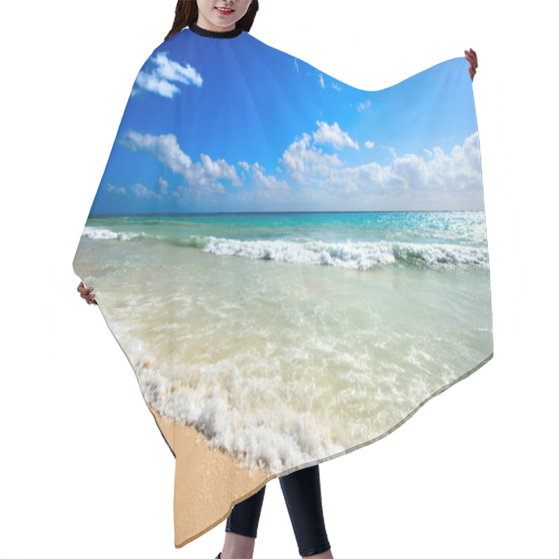 Personality  Beautiful Beach And Sea Hair Cutting Cape