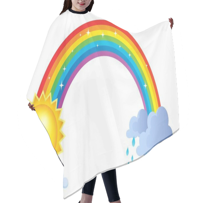 Personality  Rainbow Topic Image 1 Hair Cutting Cape