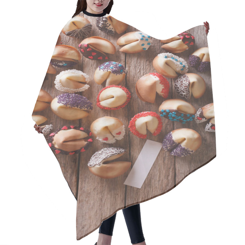 Personality  Beautiful Fortune Cookies Decorated With Candy Sprinkles. Vertic Hair Cutting Cape