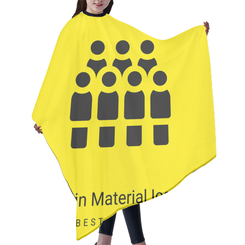 Personality  Audience Minimal Bright Yellow Material Icon Hair Cutting Cape