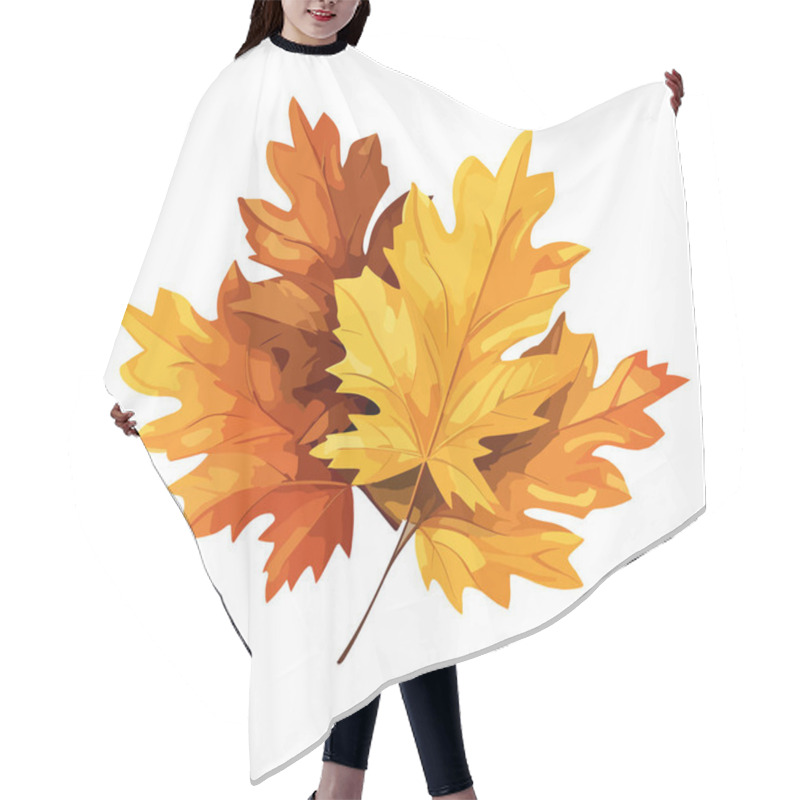 Personality  Autumn Leaves Isolated On White Background. Maple Leaf. Vector Illustration EPS10 Hair Cutting Cape