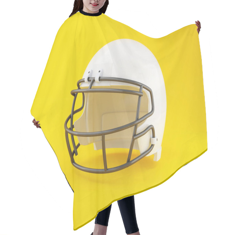 Personality  3d American Football Helmet. Sport Concept. Hair Cutting Cape