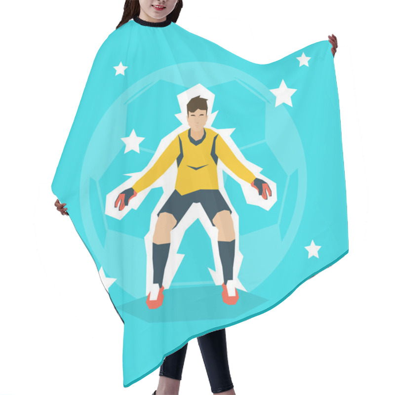 Personality  Football Match Goalkeeper Protecting Gates Hair Cutting Cape