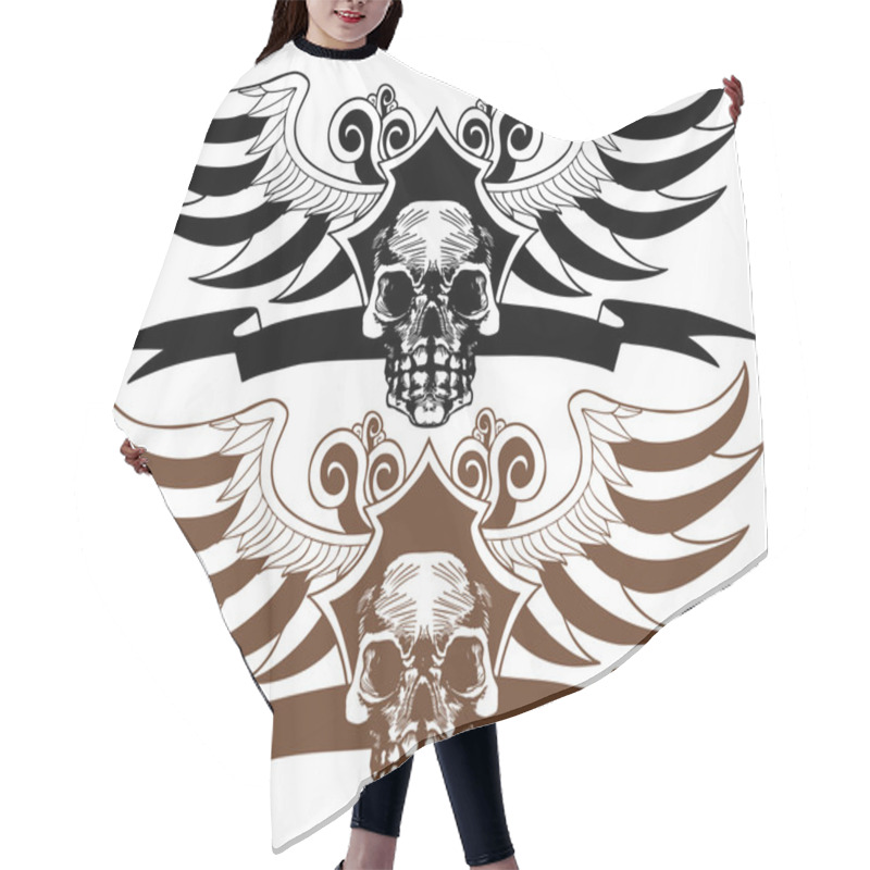 Personality  Night Skull Hair Cutting Cape