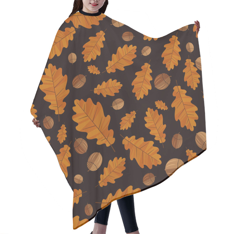 Personality  Autumn Oak Leaves. Seamless Background Hair Cutting Cape